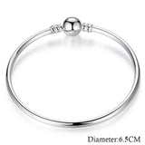 BAMOER 5 Style Silver Color LOVE Snake Chain Bracelet & Bangle 16CM-21CM Pulseras Lobster PA1104