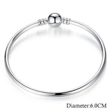 BAMOER 5 Style Silver Color LOVE Snake Chain Bracelet & Bangle 16CM-21CM Pulseras Lobster PA1104